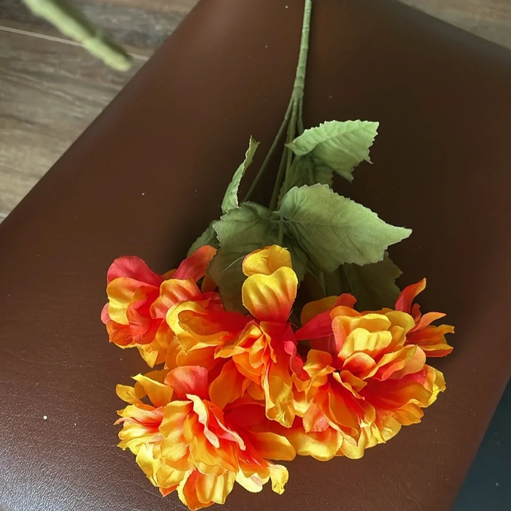 3 Orange Fall Floral Picks